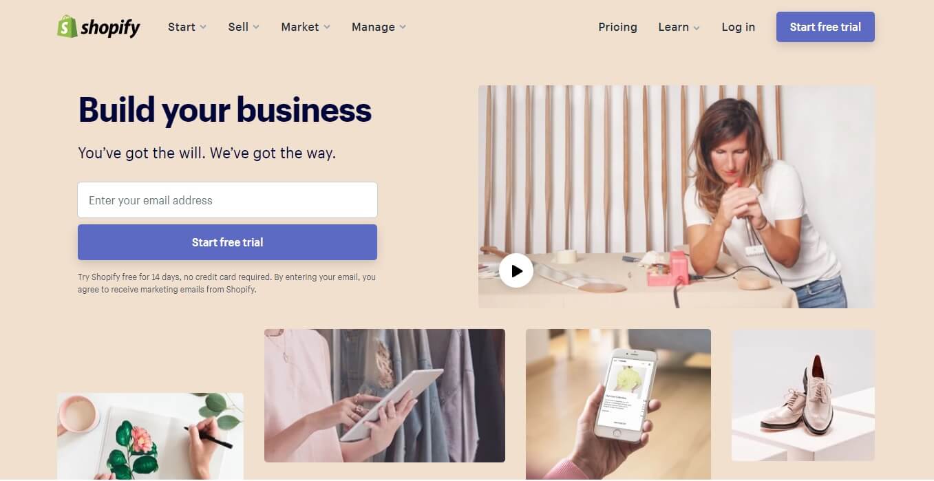 create a Shopify store: create Shopify account